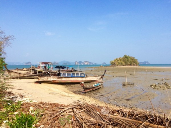 Plage à marée basse de Koh Yao Noi