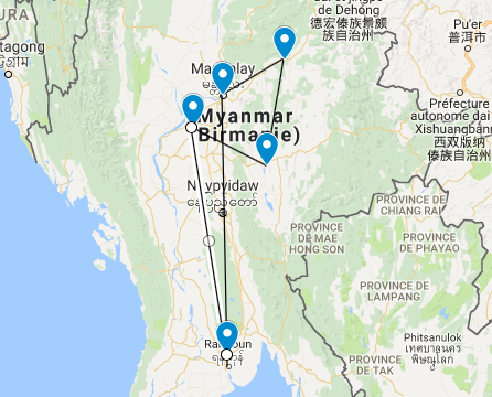 itinéraire et budget au Myanmar