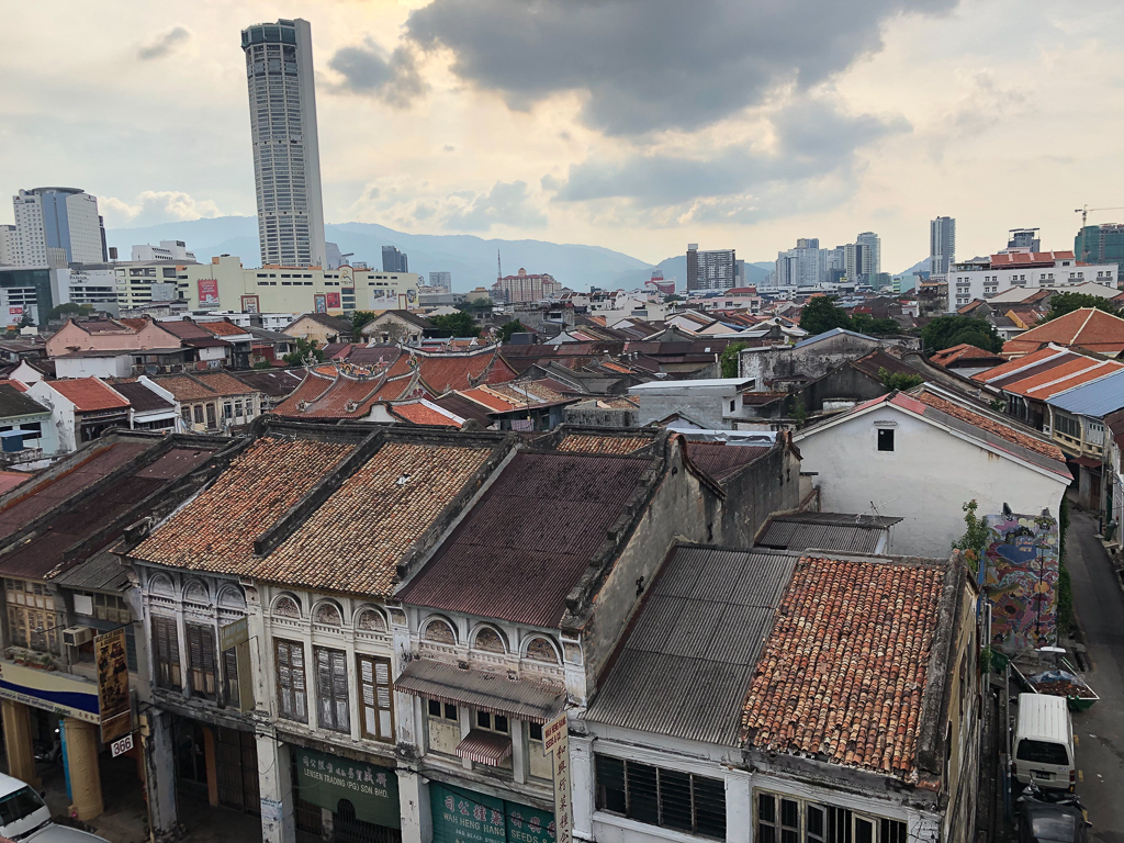 Les toits de Georgetown en Malaisie